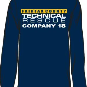 Blue rescue shirt with "Company 18" text.