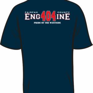 T-shirt with "Engine 404" design.