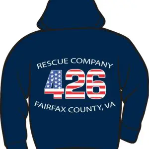 Hoodie with Rescue Company 426 design.