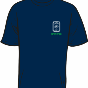 Navy blue safety officer t-shirt design.