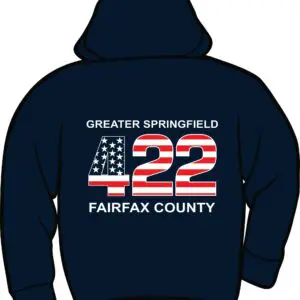 Hoodie with "Greater Springfield 422" design.