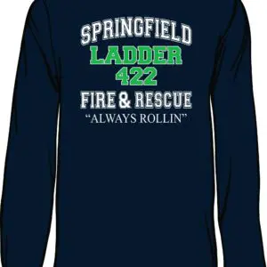 Fire and rescue long-sleeve shirt design.