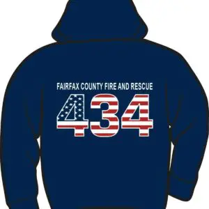 Hoodie with Fairfax County Fire and Rescue.