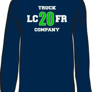 Navy shirt with "Truck LC20FR Company.