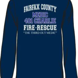 Fairfax County fire rescue shirt design.