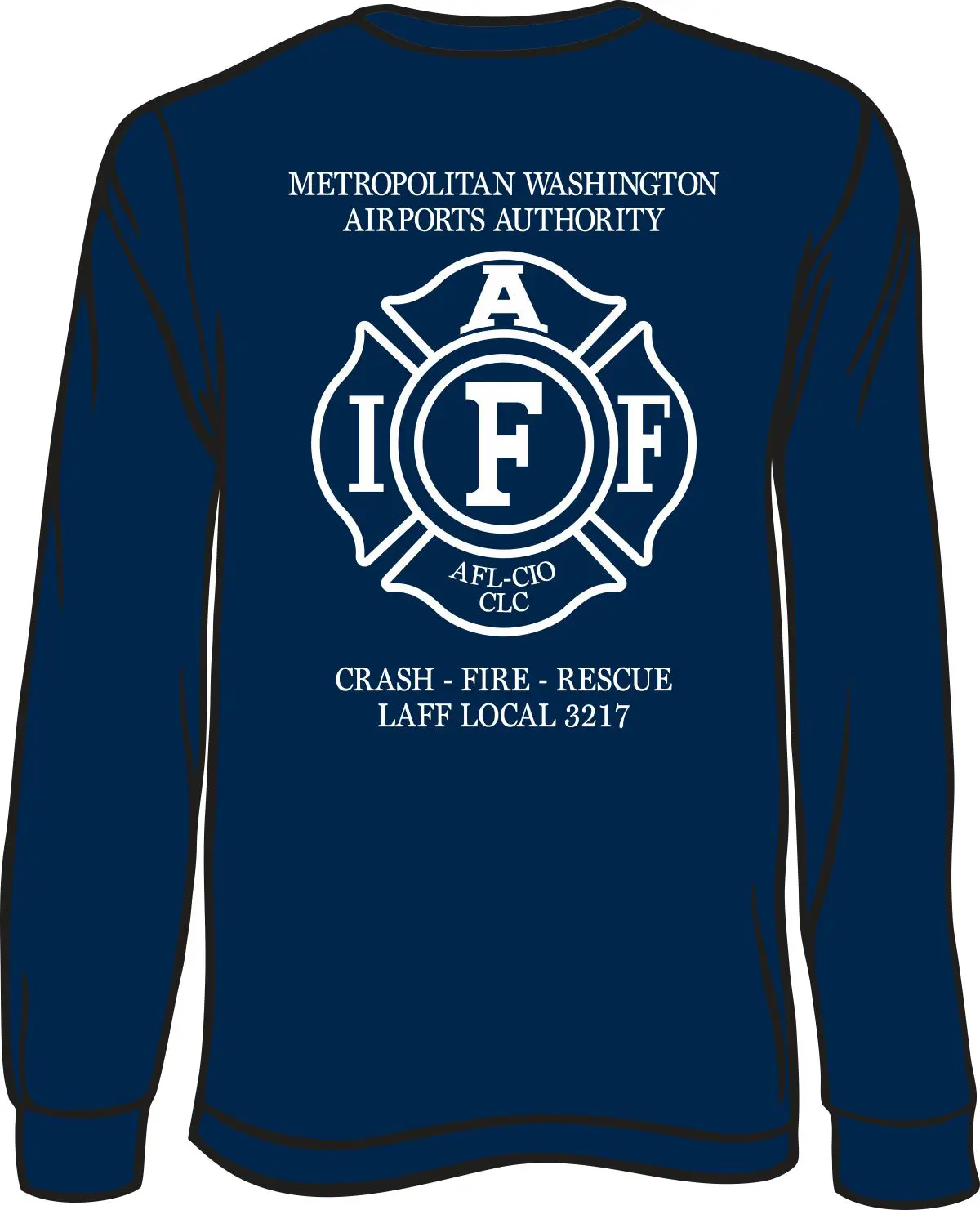 MWAA Navy DriBlend Long-Sleeve T-Shirt - Image 2