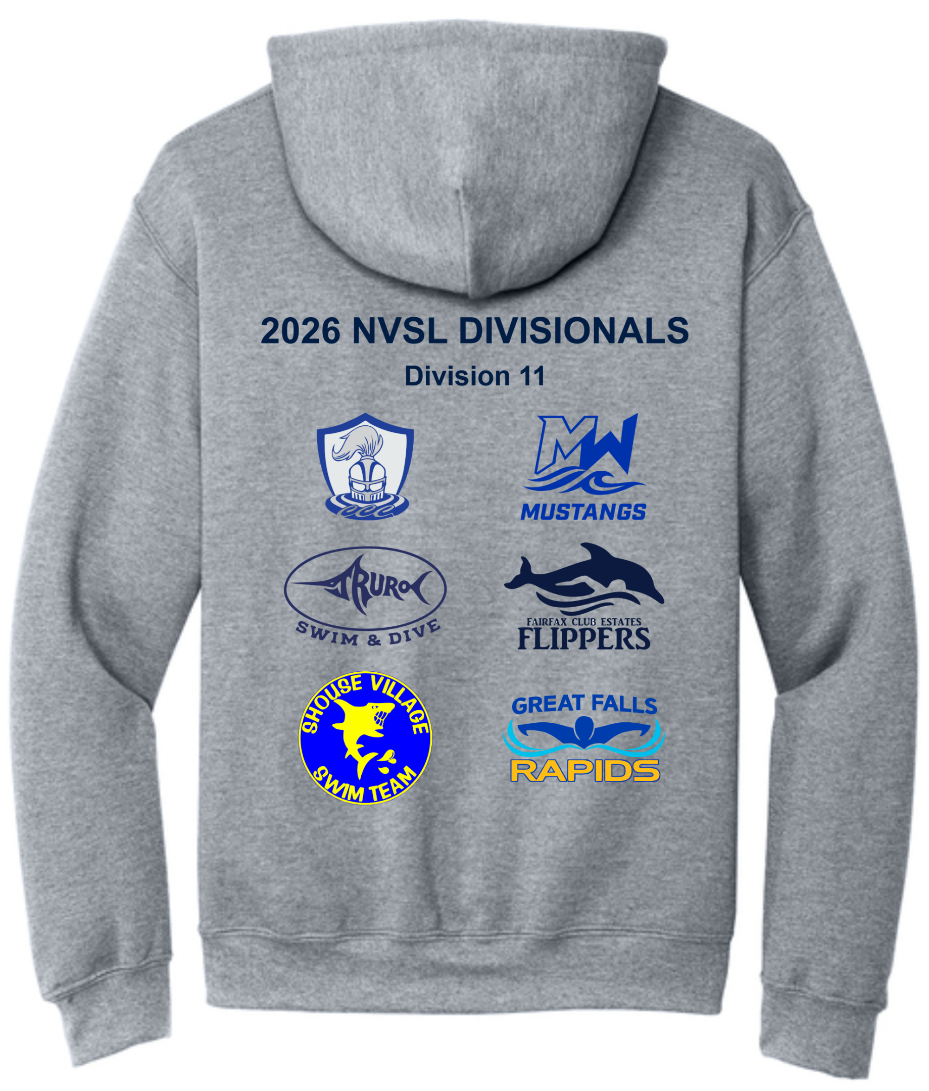 2026 Divisionals - Division 11 Gray Hoodie - Image 2