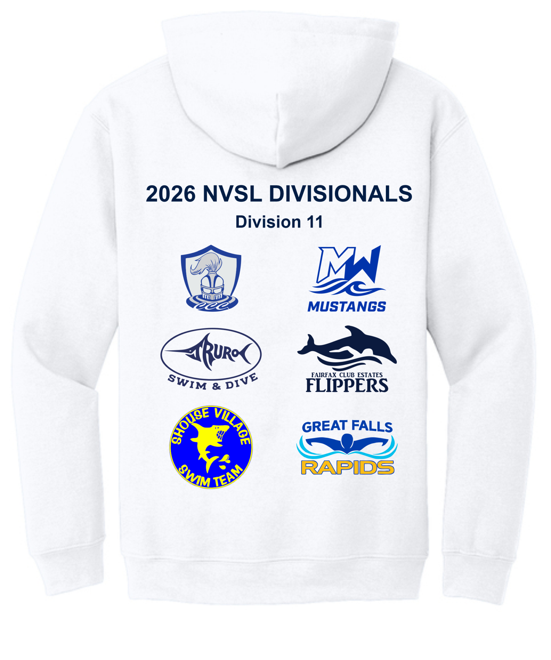2026 Divisionals - Division 11 White Hoodie - Image 2