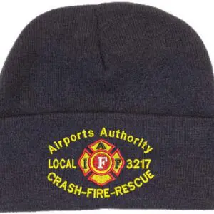 Dark knit beanie with Crash Fire Rescue patch