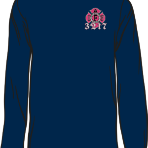 MWAA Navy Breast Cancer DriBlend Long-Sleeve T-Shirt